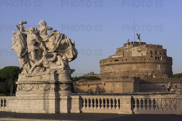 Sculpture on the bridge Ponte Vittorio Emanuele II