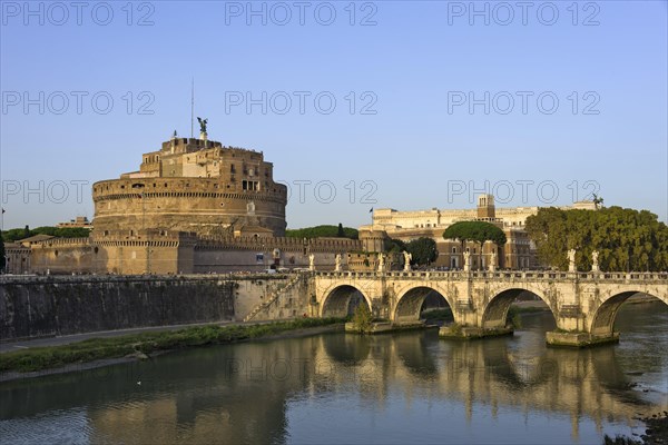 Castel Sant'Angelo and Ponte Sant'Angelo over the Tiber river