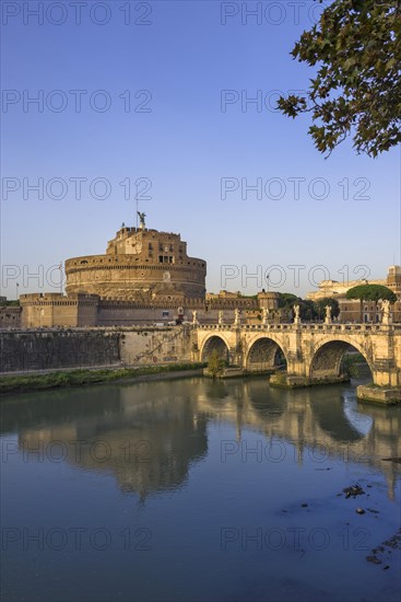 Castel Sant'Angelo and Ponte Sant'Angelo over the Tiber river