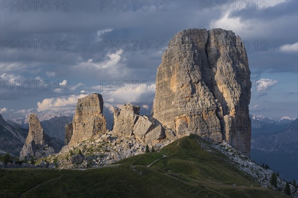 Five towers in the evening light