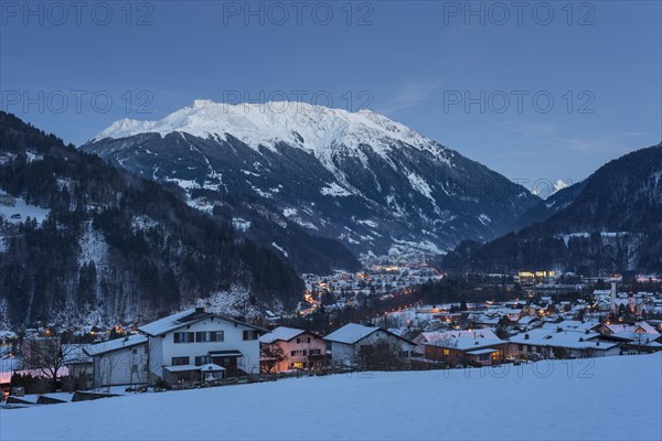 Montafon main valley in the evening