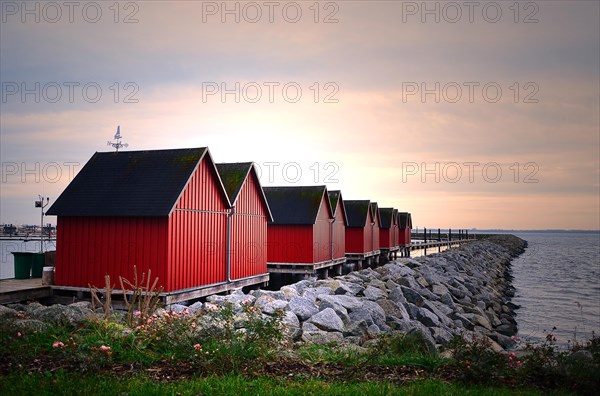 Red fishing huts