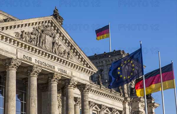 Reichstag with flags