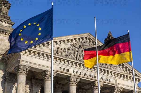 Reichstag with flags