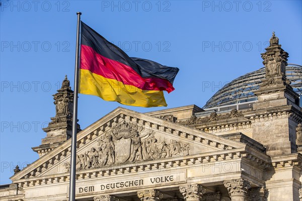 Reichstag with flag