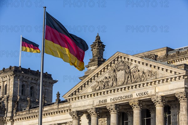 Reichstag with flags