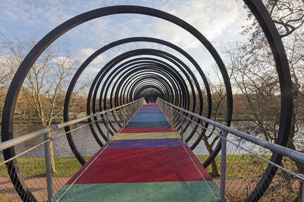 Spiral footbridge over the Rhine-Herne Canal