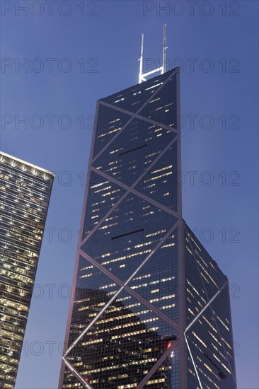 Bank of China Tower at dusk