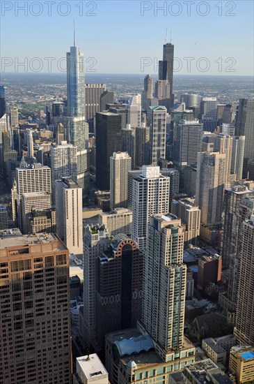 Chicago skyline and Lake Michigan