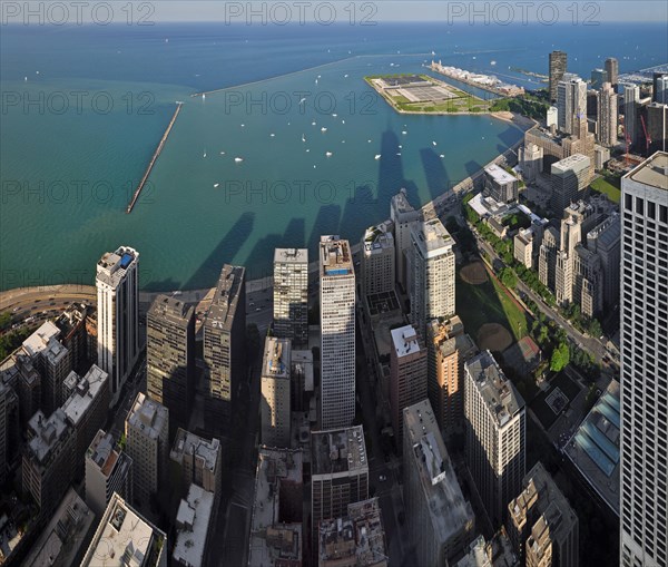 Lake Michigan and skyscrapers