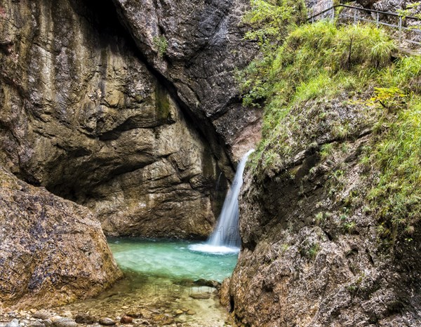 Almbachklamm with Almbach in the Berchtesgaden Alps