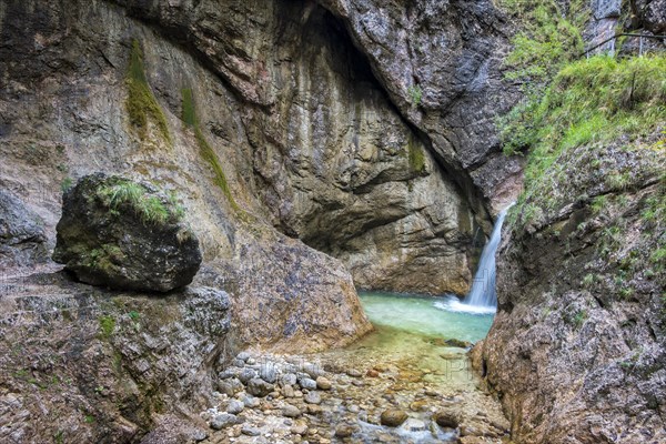 Almbachklamm with Almbach in the Berchtesgaden Alps