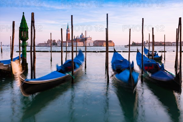 Church of San Giorgio Maggiore with gondolas