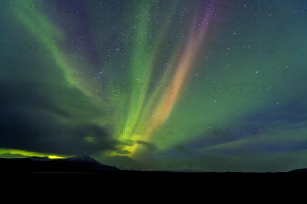 Northern Lights above plateau Deildartunguhver