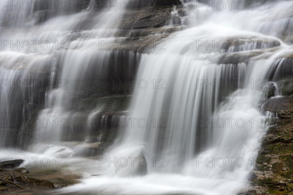 Le Tre cascate waterfall in the forest