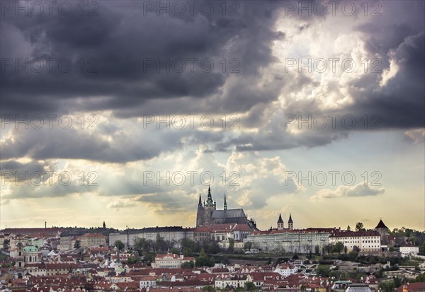 Views of Prague Castle and Mala Strana with St. Vitus Cathedral