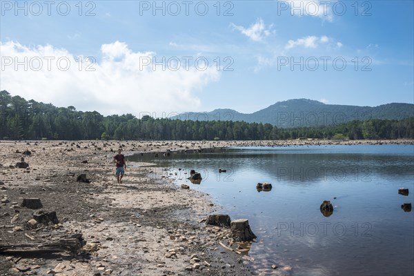 Dry reservoir lake of Ospedale