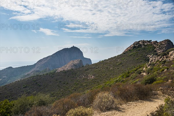 Trail with Genoese tower behind