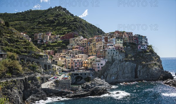 Colorful houses on cliffs