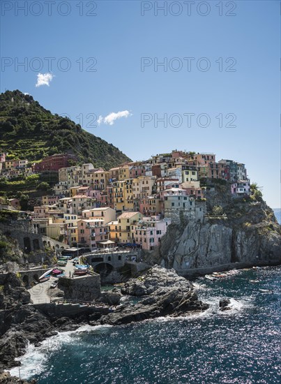 Colorful houses on cliffs