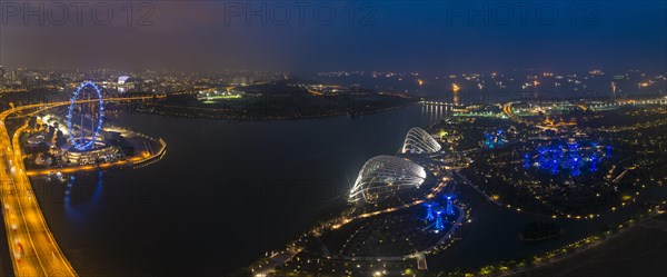 Ferris wheel and Gardens by the Bay