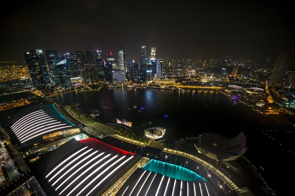 Marina Bay and ArtScience Museum at night