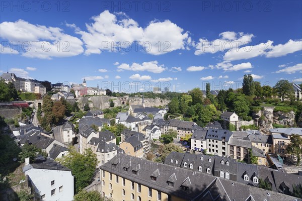 View from the upper town on the Grund district