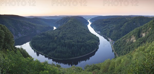 Saarschleife river Saar bend from Cloef lookout