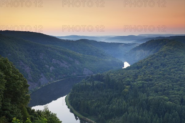 Saarschleife river Saar bend from Cloef lookout