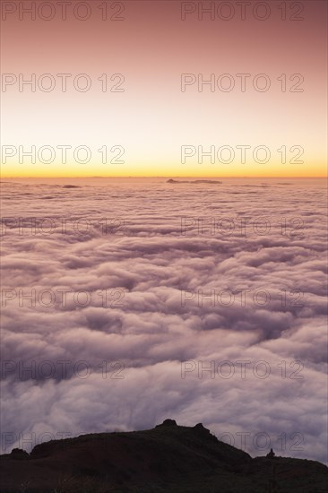 Passat clouds at sunset