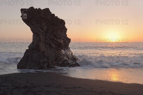 Beach of Puerto Naos at sunset