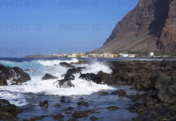 Coast with lava rocks
