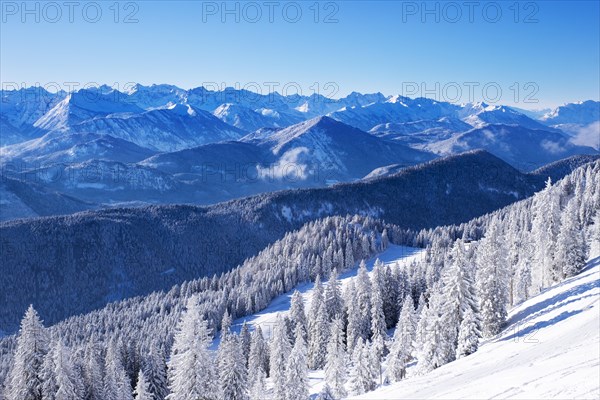 Snowy mountain face