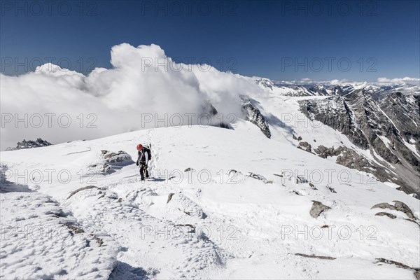 Mountaineer climbing Loffler