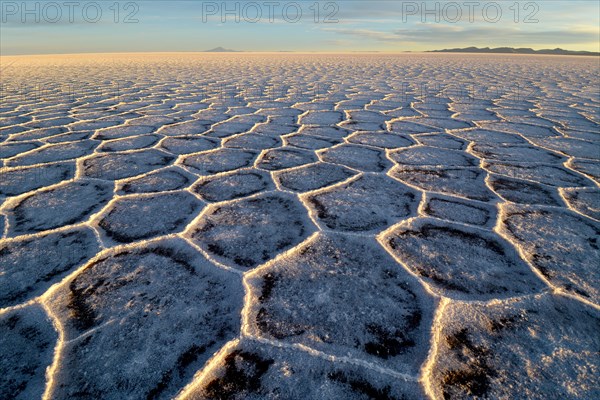 Honeycomb structure on Salar de Uyuni