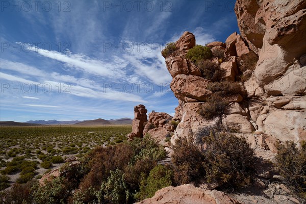 Eroded rock in rocky valley