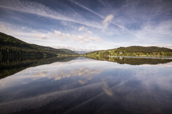 Water reflections on the Titisee lake in the Black Forest