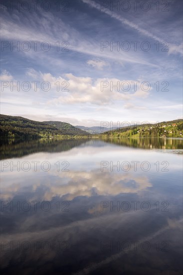 Water reflections on the Titisee lake in the Black Forest