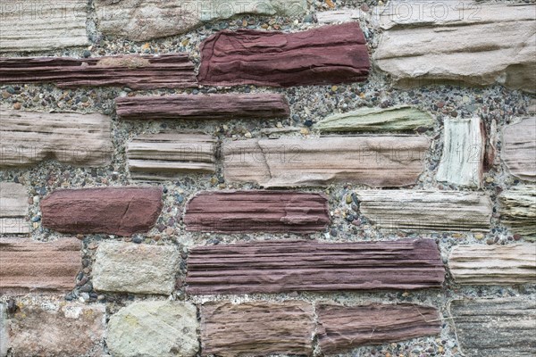 Red sandstone wall