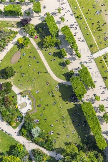 View of Champ de Mars from Eiffel Tower