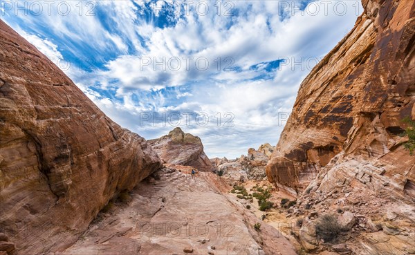 Red orange sandstone rock