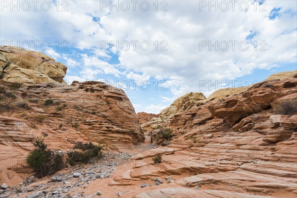 Red orange sandstone rock