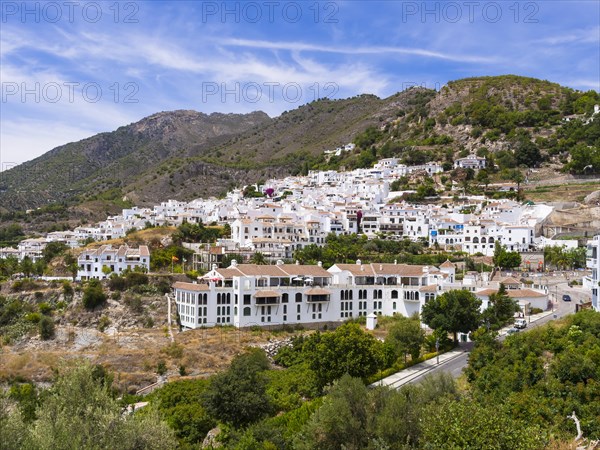 View of white houses in Frigiliana