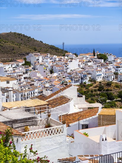 View of white houses in Frigiliana