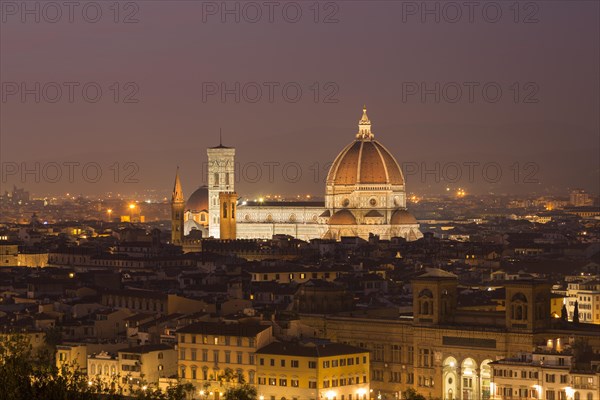 Florence cathedral at night
