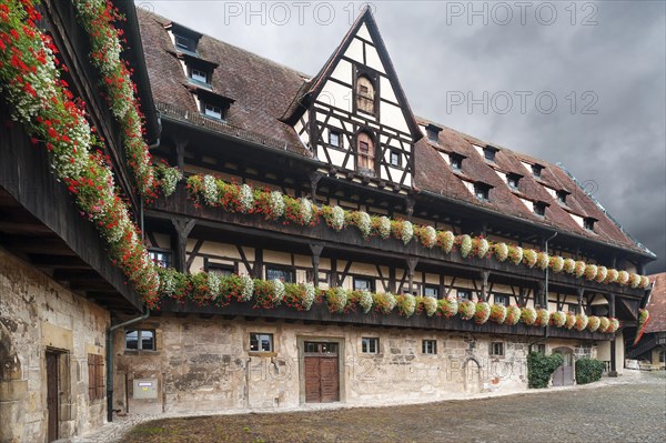 Floral decoration on pergolas at Alte Hofhaltung or Old Court