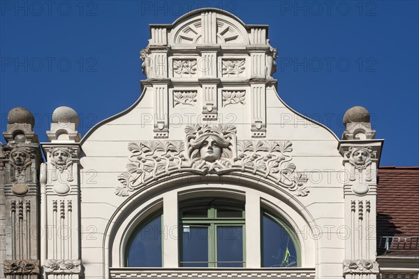 Gable with Art Nouveau ornaments