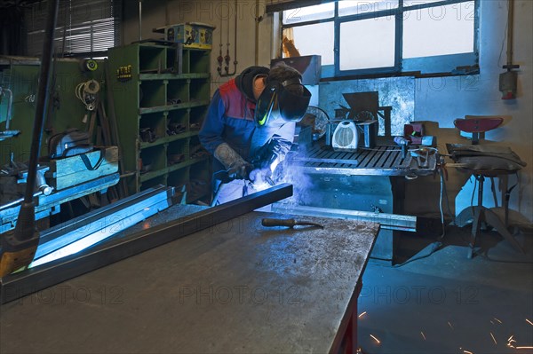 Welder at work