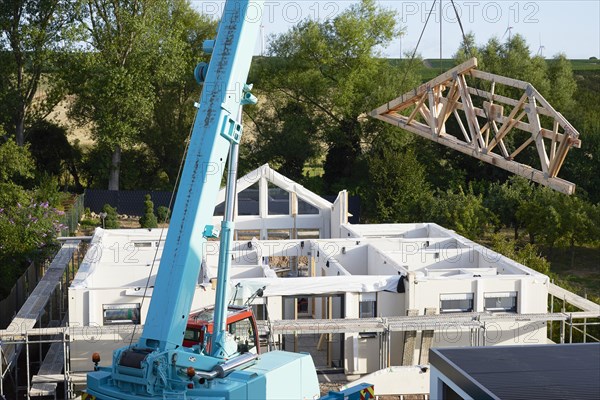 Prefabricated house under construction