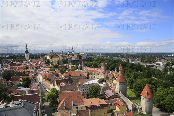 Upper Town with Alexander Nevsky Cathedral or Aleksander Nevski Katedraal and Toomkirik cathedral